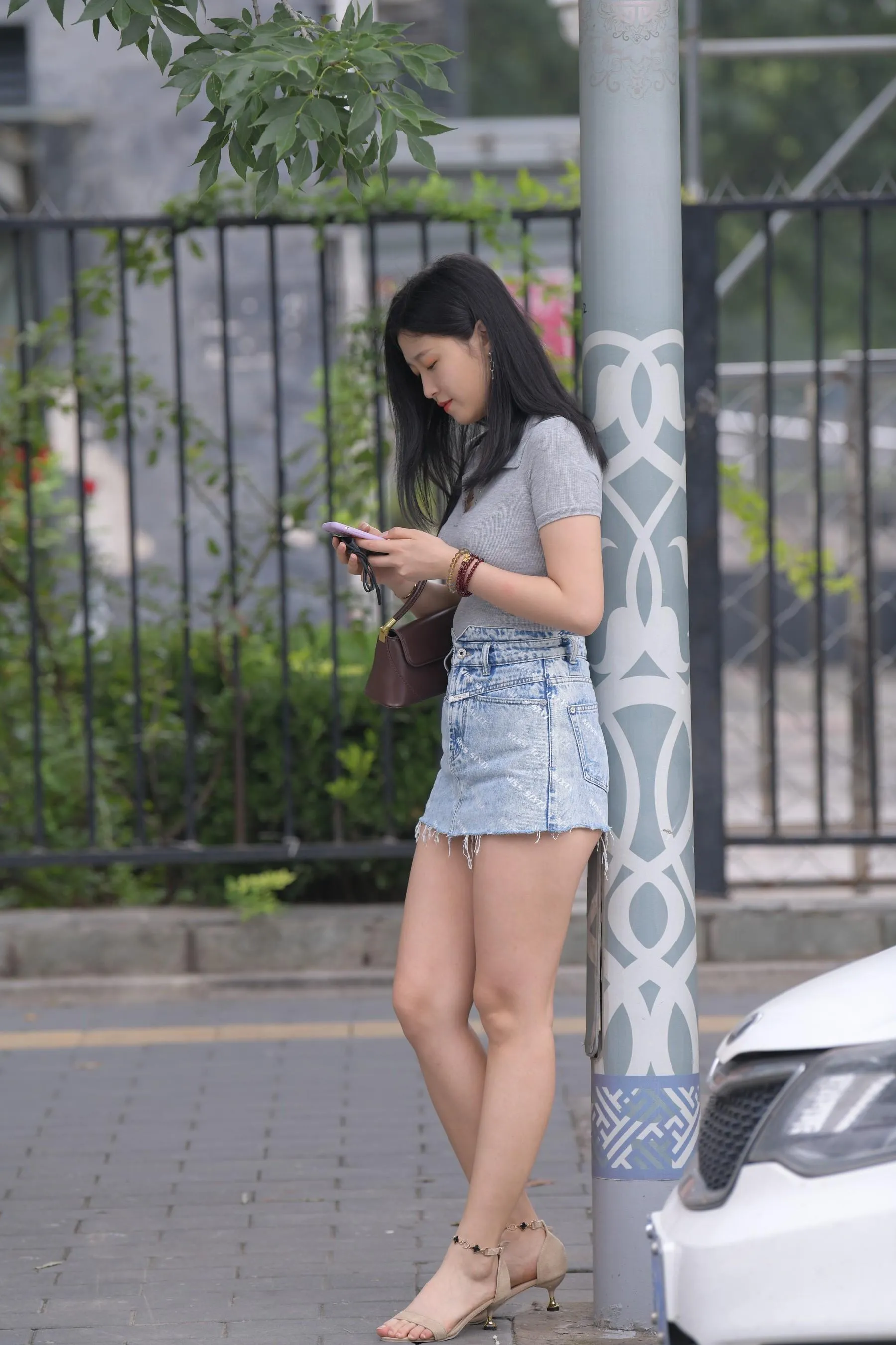 魔镜街拍 NO.169 一只麋鹿摄影-牛仔短裙美女 [235P]插图4